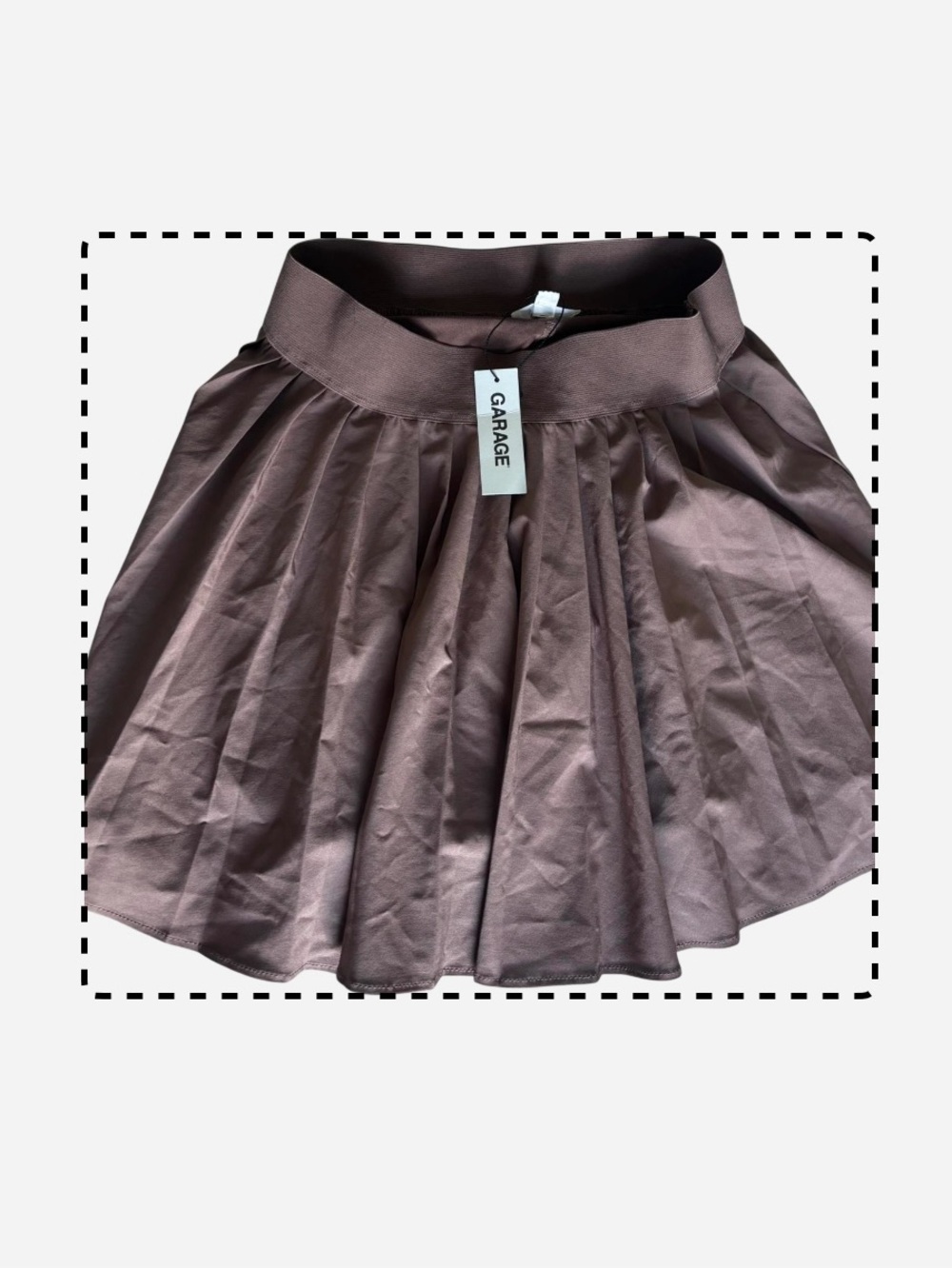 Garage Mauve Pleated Skater Mini Skirt